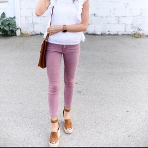 Seven7 Tummyless High Rise Skinny Mauve Jeans